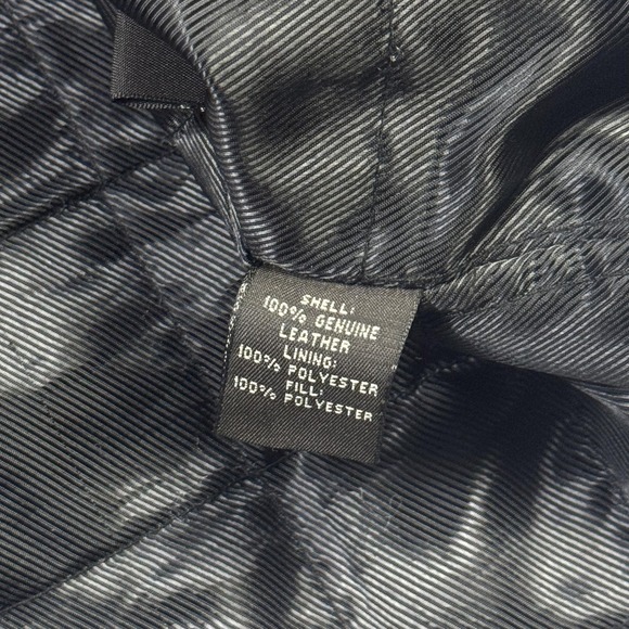 St. John's Bay Jacket Mens 2XL Black Leather Bomber Full Zip Lined Insulated - Picture 4 of 15